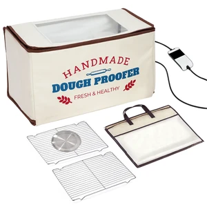 Extra Large Dough Proofing Box50-130°F, 3-Sided Heat 24H Timer | Extra-large foldable proofing box includes 3-sided heat, 50-130°F control, beep alert and storage bag for dough Extra Large Dough Proofing Box50-130°F, 3-Sided Heat 24H Timer | Extra-large foldable proofing box includes 3-sided heat, 50-130°F control, beep alert and storage bag for dough
