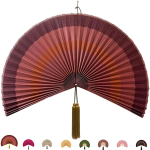 Bamboo Fan Wall Decor, Japanese Wall Fan, Terracotta 48 in | Large Oversized Oriental and Asian Style Hanging Decoration for Above the Bed Headboard or an Empty Living Room Space Bamboo Fan Wall Decor, Japanese Wall Fan, Terracotta 48 in | Large Oversized Oriental and Asian Style Hanging Decoration for Above the Bed Headboard or an Empty Living Room Space