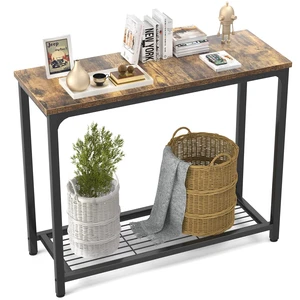 32 Small Console Table Sofa Table, Entryway Table with Mesh Shelves, Rustic Sofa Table 2 Tier, Entry Table for for Entryway, Front Hall, Hallway, Sofa, Couch, Living Room, Kitchen, Behind Couch Table 32 Small Console Table Sofa Table, Entryway Table with Mesh Shelves, Rustic Sofa Table 2 Tier, Entry Table for for Entryway, Front Hall, Hallway, Sofa, Couch, Living Room, Kitchen, Behind Couch Table