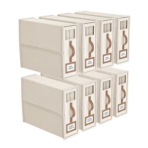 8 Pack Foldable Bed Sheets Set Organizers and Storage(King & Queen Size),Linen Fabric Closet Organizers with Window,Folding Bedding Storage Box for Bedsheets and Pillow Cube Organizer-Beige 8 Pack Foldable Bed Sheets Set Organizers and Storage(King & Queen Size),Linen Fabric Closet Organizers with Window,Folding Bedding Storage Box for Bedsheets and Pillow Cube Organizer-Beige