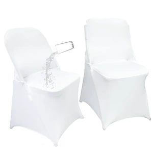 40PCS Spandex Folding Waterproof Chair Covers for Party,White New | Wedding Universal Fitted Chair Cover Protector,Stretch Folding Chair Covers,For Event Banquet Holidays Celebration Decoration 40PCS Spandex Folding Waterproof Chair Covers for Party,White New | Wedding Universal Fitted Chair Cover Protector,Stretch Folding Chair Covers,For Event Banquet Holidays Celebration Decoration