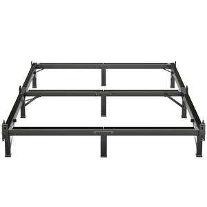 Metal Bed Frame Queen 8 Inches for Box Spring, 9-Legs Support Basics | Foldable Design, Tool-Free, Metal Bed Base, Headboard Attachable, Double Triangular Support, Easy Assembly, Noise Free, Black Metal Bed Frame Queen 8 Inches for Box Spring, 9-Legs Support Basics | Foldable Design, Tool-Free, Metal Bed Base, Headboard Attachable, Double Triangular Support, Easy Assembly, Noise Free, Black