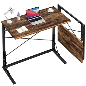 31.5" Folding TV Tray Table for Eating on Couch, Rustic Brown | Foldable Couch Desk Table for Small Spaces, Extra Large TV Dinner Trays, Portable Fold Computer Writing Desk for Home Office 31.5" Folding TV Tray Table for Eating on Couch, Rustic Brown | Foldable Couch Desk Table for Small Spaces, Extra Large TV Dinner Trays, Portable Fold Computer Writing Desk for Home Office