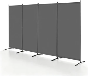 Room Divider, 4 Panel Room Divider, Folding Privacy Screen and Portable Partition Divider for Room Separation, Freestanding Room Partitions for Office, Bedroom, Study, Grey Room Divider, 4 Panel Room Divider, Folding Privacy Screen and Portable Partition Divider for Room Separation, Freestanding Room Partitions for Office, Bedroom, Study, Grey