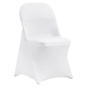 Stretch Spandex Folding Chair Covers, Universal Fitted Chair Cover, Removable Washable Protective Slipcovers, for Wedding, Holiday, Banquet, Party, Celebration, Dining (50PCS White) Stretch Spandex Folding Chair Covers, Universal Fitted Chair Cover, Removable Washable Protective Slipcovers, for Wedding, Holiday, Banquet, Party, Celebration, Dining (50PCS White)