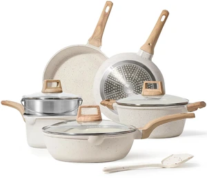 Nonstick Pots and Pans Set, Cookware Sets, 10pcs | Induction Kitchen Set, Durable Coating, Easy Clean, Fit All Stovetops, Even Heating, Stay Cool Handle, with Steamer Nonstick Pots and Pans Set, Cookware Sets, 10pcs | Induction Kitchen Set, Durable Coating, Easy Clean, Fit All Stovetops, Even Heating, Stay Cool Handle, with Steamer