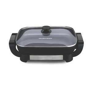 Durathon Ceramic Electric Skillet with Removable 12x15 Pan, Adjustable Temperature, Reversible Design, Tempered Glass Lid (38531) Durathon Ceramic Electric Skillet with Removable 12x15 Pan, Adjustable Temperature, Reversible Design, Tempered Glass Lid (38531)