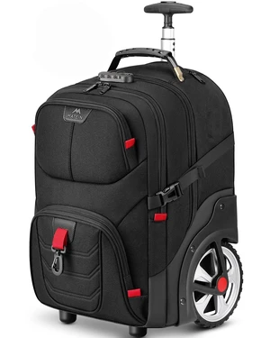 Rolling Bag with Wheels, 17 Inch Laptop Roller Backpack for Adults | Extra Large Wheeled Bag with Anti Theft Lock & Sturdy Handle, Water Resistant Carry On Luggage for Teacher Work Travel Men Rolling Bag with Wheels, 17 Inch Laptop Roller Backpack for Adults | Extra Large Wheeled Bag with Anti Theft Lock & Sturdy Handle, Water Resistant Carry On Luggage for Teacher Work Travel Men