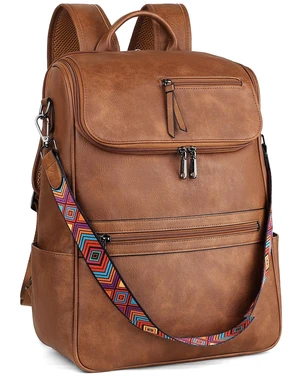 Laptop Backpack for Women, Vegan Leather 15.6 inch Computer bag | Waterproof Backpack Fits 13 14 inch, Padded Sleeve, Designer Water Bottle Pockets, Luggage Strap for Travel Work School Laptop Backpack for Women, Vegan Leather 15.6 inch Computer bag | Waterproof Backpack Fits 13 14 inch, Padded Sleeve, Designer Water Bottle Pockets, Luggage Strap for Travel Work School