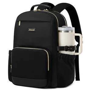Laptop Backpack for Women with Pouch Pocket for Large Capacity Cup,18 Inch Laptop Computer Bag Travel Backpack Purse,Waterproof Work Business Backpack College Teacher Bags,Black Laptop Backpack for Women with Pouch Pocket for Large Capacity Cup,18 Inch Laptop Computer Bag Travel Backpack Purse,Waterproof Work Business Backpack College Teacher Bags,Black
