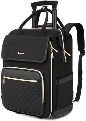 Rolling Backpack for Women, Travel Rolling Laptop Backpack with Wheels, Vertical & Horizontal Storage 2 In 1, Flip-Top Design, Water-Resistant Overnight College Underseat Carry on Luggage Rolling Backpack for Women, Travel Rolling Laptop Backpack with Wheels, Vertical & Horizontal Storage 2 In 1, Flip-Top Design, Water-Resistant Overnight College Underseat Carry on Luggage