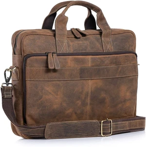Leather briefcase 18 Inch Laptop Messenger Bags for Men and Women Best Office briefcase Satchel Bag Leather briefcase 18 Inch Laptop Messenger Bags for Men and Women Best Office briefcase Satchel Bag
