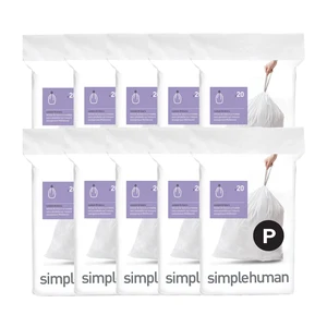 Code P 200 Count Custom Fit Liners, Drawstring Kitchen Trash Bags, One-by-One Mess-Free Dispense, Extra Thick & Double Seamed, 50% PCR Plastic, 50-60 Liter / 13-16 Gallon, White Code P 200 Count Custom Fit Liners, Drawstring Kitchen Trash Bags, One-by-One Mess-Free Dispense, Extra Thick & Double Seamed, 50% PCR Plastic, 50-60 Liter / 13-16 Gallon, White