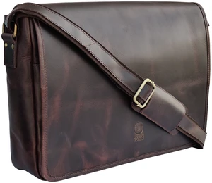 Leather Messenger Bag for Men - 16 Inch Full Grain Vintage Laptop Satchel Crossbody Office Bag Fits 16" Laptop, Quick Access Pockets, Adjustable Shoulder Strap, Magnetic Closure, Travel Trolley Strap Leather Messenger Bag for Men - 16 Inch Full Grain Vintage Laptop Satchel Crossbody Office Bag Fits 16" Laptop, Quick Access Pockets, Adjustable Shoulder Strap, Magnetic Closure, Travel Trolley Strap