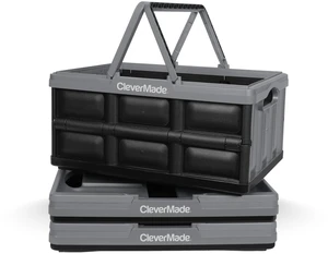 Collapsible Baskets With Handles, 32L 3 Pack, 35 lb, Stone | Collapsible Crates For Storage | Bigger Grocery-Run Capacity | Rigid Walls Stay Upright in the Car | Stack Securely Collapsible Baskets With Handles, 32L 3 Pack, 35 lb, Stone | Collapsible Crates For Storage | Bigger Grocery-Run Capacity | Rigid Walls Stay Upright in the Car | Stack Securely