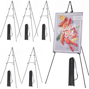 6Pcs Easel Stand for Sign: 63" Art Metal Easel for Display with Bag | Portable Foldable Instant Tripod Easel Sign Stand for Wedding, Painting Canvas, Presentations, Posters 6Pcs Easel Stand for Sign: 63" Art Metal Easel for Display with Bag | Portable Foldable Instant Tripod Easel Sign Stand for Wedding, Painting Canvas, Presentations, Posters