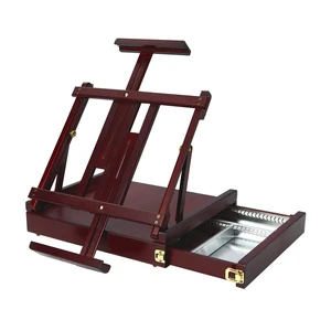 Portable Tabletop Easel for Painting: Artist Sketchbox | Beech Wood - Built-in Art Supply Storage Drawer - Fits 34" Canvas Panels - Adjustable Foldable Plein Air Desktop for Painters Portable Tabletop Easel for Painting: Artist Sketchbox | Beech Wood - Built-in Art Supply Storage Drawer - Fits 34" Canvas Panels - Adjustable Foldable Plein Air Desktop for Painters