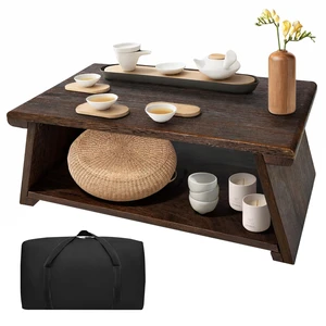 Japanese Low Floor Table Folding Coffee Tables,23''x13.5'' Paulownia Wood Tables Tatami Tables Meditation Table Altar with Storage Japanese Low Floor Table Folding Coffee Tables,23''x13.5'' Paulownia Wood Tables Tatami Tables Meditation Table Altar with Storage