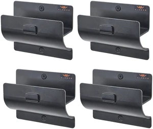 Ladder Hanger Set of 4 for Garage Wall - Black Heavy Duty Utility Hook | Wall Mount Step Ladder Storage, Versatile Tool Holder To Maximize Space In Shed, Workshop, Hang Wheelbarrow, Folding Chair Ladder Hanger Set of 4 for Garage Wall - Black Heavy Duty Utility Hook | Wall Mount Step Ladder Storage, Versatile Tool Holder To Maximize Space In Shed, Workshop, Hang Wheelbarrow, Folding Chair