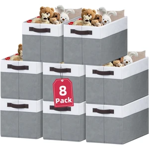 8 Pack Closet Organizers and Storage Bins - Extra Large Storage Baskets for Organizing - Clothes Storage Bins for Shelves -Foldable Organizer Bins Totes for Toy Blanket, Dorm Room Essentials 8 Pack Closet Organizers and Storage Bins - Extra Large Storage Baskets for Organizing - Clothes Storage Bins for Shelves -Foldable Organizer Bins Totes for Toy Blanket, Dorm Room Essentials