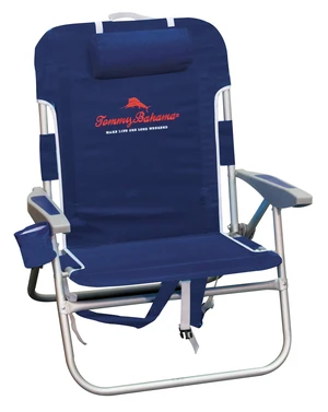 Wide Seat Big Boy 4-Position Folding 13" High Seat Backpack Beach or Camping Chair, Navy Wide Seat Big Boy 4-Position Folding 13" High Seat Backpack Beach or Camping Chair, Navy