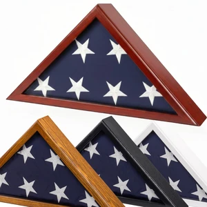 Glass Front Flag Display Case for Burial Flag - Wall Mounted 9.5 X 5 Feet Flag Box for American Veteran Flag and Folded Flag Display - Ideal for Honoring Military Service (Mahogany) Glass Front Flag Display Case for Burial Flag - Wall Mounted 9.5 X 5 Feet Flag Box for American Veteran Flag and Folded Flag Display - Ideal for Honoring Military Service (Mahogany)