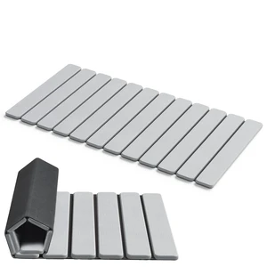 Foldable Stone Bath Mat, Diatomaceous, 31.5"x15.7", Light Grey | Quick-dry surface, super absorbent, easy-clean finish, non-slip mat included, and compact storage for small bathrooms Foldable Stone Bath Mat, Diatomaceous, 31.5"x15.7", Light Grey | Quick-dry surface, super absorbent, easy-clean finish, non-slip mat included, and compact storage for small bathrooms
