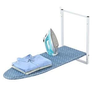 Wall Mounted Ironing Board with Iron Storage, Foldable Iron Board | 12 x 36 inchs, Compact Iron Board for Small Spaces, Foldable Iron Stand Heat Resistant Cover, Blue Wall Mounted Ironing Board with Iron Storage, Foldable Iron Board | 12 x 36 inchs, Compact Iron Board for Small Spaces, Foldable Iron Stand Heat Resistant Cover, Blue