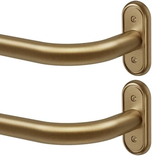 2 Pack Wrap Around Warm Gold Curtain Rod 32-46 Inch, Antique Brass | Heavy Duty 1 Inch Adjustable Window Treatment Rods, Blackout Ceiling Curtain Rods for Windows, Pro-Plating Brushed Process 2 Pack Wrap Around Warm Gold Curtain Rod 32-46 Inch, Antique Brass | Heavy Duty 1 Inch Adjustable Window Treatment Rods, Blackout Ceiling Curtain Rods for Windows, Pro-Plating Brushed Process