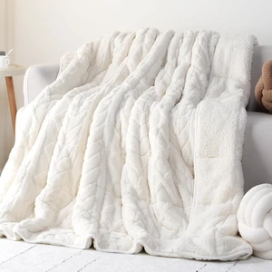 Jacquard Weighted Blanket 15lbs for Adults Queen Size 60x80 in | Ultra Soft Cozy Sherpa Fleece Weighted Blankets for Sleep Calm Relax, Fuzzy Warm bed Sofa Heavy Blankets Throw, Cream White Jacquard Weighted Blanket 15lbs for Adults Queen Size 60x80 in | Ultra Soft Cozy Sherpa Fleece Weighted Blankets for Sleep Calm Relax, Fuzzy Warm bed Sofa Heavy Blankets Throw, Cream White