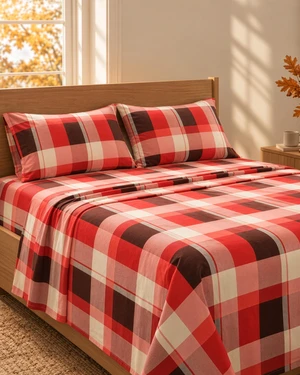100% Cotton Flannel Sheets King Size, Warm & Cozy -Buffalo Plaid | OEKO-TEX Certified King Flannel Sheet Set - 15" Deep Pocket Fitted Sheet, Flat Sheet & Pillowcases Included - Ideal for Fall 100% Cotton Flannel Sheets King Size, Warm & Cozy -Buffalo Plaid | OEKO-TEX Certified King Flannel Sheet Set - 15" Deep Pocket Fitted Sheet, Flat Sheet & Pillowcases Included - Ideal for Fall