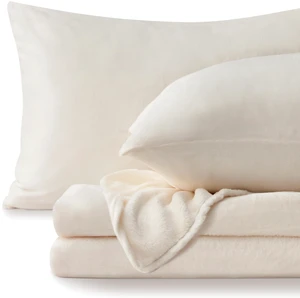 Flannel Sheet Set, California King Size, White, 4 Pieces | Soft Double-Sided Plush Fleece Sheets, A Warm Fluffy Velvety Feel, 16 Inch Deep Pocket, Fuzzy Winter Gift and Decor Flannel Sheet Set, California King Size, White, 4 Pieces | Soft Double-Sided Plush Fleece Sheets, A Warm Fluffy Velvety Feel, 16 Inch Deep Pocket, Fuzzy Winter Gift and Decor