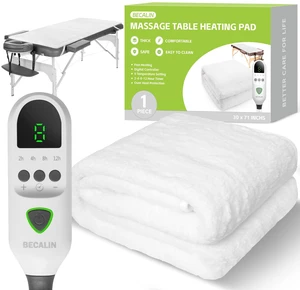 Massage Table Warmer Heating Pad Professional SPA Massage Bed Warmer Pads | with 2-4-8-12 Hour Timer, 9 Heat Setting, Overheat Protection, Thickened & Soft Fleece for Massage Bed & Spa, 30" x 71" Massage Table Warmer Heating Pad Professional SPA Massage Bed Warmer Pads | with 2-4-8-12 Hour Timer, 9 Heat Setting, Overheat Protection, Thickened & Soft Fleece for Massage Bed & Spa, 30" x 71"