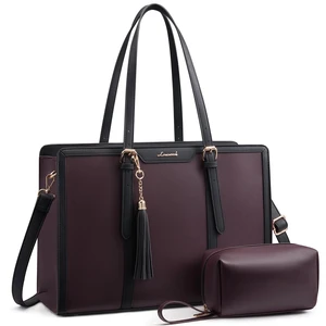 Laptop Bag for Women 17.3 inch Lightweight PU Laptop Tote Bag, Large Capacity Computer bag with Clutch Purse for Business, Work, Office, Travel, School,Casual Laptop Bag for Women 17.3 inch Lightweight PU Laptop Tote Bag, Large Capacity Computer bag with Clutch Purse for Business, Work, Office, Travel, School,Casual