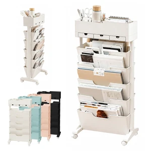 5 Tier Rolling Book Cart Multi-Functional Movable Storage Bookshelves | rolling bookshelf,Movable Storage Bookshelves with Lockable Wheels for Study Office Library Classroom, 5 Tier Rolling Book Cart Multi-Functional Movable Storage Bookshelves | rolling bookshelf,Movable Storage Bookshelves with Lockable Wheels for Study Office Library Classroom,