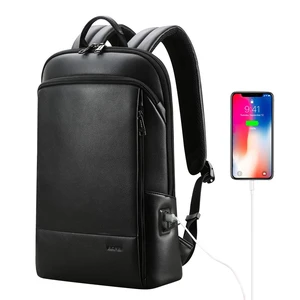 Unisex Slim Genuine Leather Laptop Backpack Men for 15-15.6 inch Business Smart Professional Lightweight Backpack with USB Charging Office Commuter Computer Rucksack Executive Anti Theft Black Unisex Slim Genuine Leather Laptop Backpack Men for 15-15.6 inch Business Smart Professional Lightweight Backpack with USB Charging Office Commuter Computer Rucksack Executive Anti Theft Black