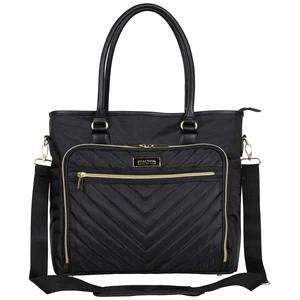 Chelsea Quilted Chevron 15" Laptop & Tablet Business Tote with Removable Shoulder Strap, Black Chelsea Quilted Chevron 15" Laptop & Tablet Business Tote with Removable Shoulder Strap, Black