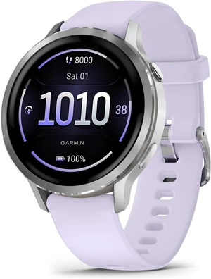 Garmin Venu® 4, 41mm, Advanced Health and Fitness GPS Smartwatch, Bright and Colorful Display, Built-in Flashlight, 10 Days of Battery Life, Silver with Periwinkle Silicone Band Garmin Venu® 4, 41mm, Advanced Health and Fitness GPS Smartwatch, Bright and Colorful Display, Built-in Flashlight, 10 Days of Battery Life, Silver with Periwinkle Silicone Band