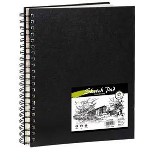 8.5"x11" Hardbound Sketch Book, 80-Sheets 90gsm Double-Sided Hardcover Sketchbook, Spiral Sketch Pad, Durable Acid Free Drawing Art Paper for Adults 8.5"x11" Hardbound Sketch Book, 80-Sheets 90gsm Double-Sided Hardcover Sketchbook, Spiral Sketch Pad, Durable Acid Free Drawing Art Paper for Adults