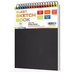 9"x12" Sketch Book,Top Spiral Sketchbook,100 Sheets(68lb/100gsm) | Acid-Free Drawing Paper Pad,For Painting,Sketching,Professional Art Supplies,Adults,Artists And Beginners 9"x12" Sketch Book,Top Spiral Sketchbook,100 Sheets(68lb/100gsm) | Acid-Free Drawing Paper Pad,For Painting,Sketching,Professional Art Supplies,Adults,Artists And Beginners