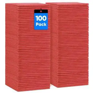 Microfiber Cleaning Cloth 100 PK, Towels for Cars, Shop Rags, Red | Lint Free Cleaning Rags for House, Garage, Kitchen, Car Detailing, Shop Towels Bulk Scratch-Free, Absorbent, 11.5"X 11.5" Microfiber Cleaning Cloth 100 PK, Towels for Cars, Shop Rags, Red | Lint Free Cleaning Rags for House, Garage, Kitchen, Car Detailing, Shop Towels Bulk Scratch-Free, Absorbent, 11.5"X 11.5"