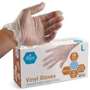 General Purpose Powder-Free Vinyl Gloves, Large, Box/100 General Purpose Powder-Free Vinyl Gloves, Large, Box/100