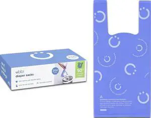 Disposable Baby Diaper Sacks, Lavender Scented, 200 Count | Easy-To-Tie Tabs, Made from 50% Recycled Material, Disposable On-The-Go Bags, Diaper Bag and Travel Essential Disposable Baby Diaper Sacks, Lavender Scented, 200 Count | Easy-To-Tie Tabs, Made from 50% Recycled Material, Disposable On-The-Go Bags, Diaper Bag and Travel Essential