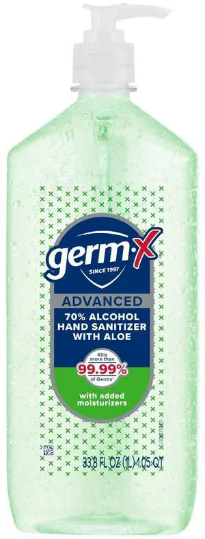 Advanced Hand Sanitizer with Aloe and Vitamin E, 1 Liter, Less Drying Moisturizing Gel, No Rinse Formula, Pump Bottle Advanced Hand Sanitizer with Aloe and Vitamin E, 1 Liter, Less Drying Moisturizing Gel, No Rinse Formula, Pump Bottle
