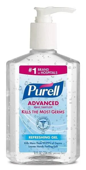 Advanced Hand Sanitizer Gel, Original, 8-oz. Pump Advanced Hand Sanitizer Gel, Original, 8-oz. Pump