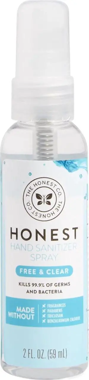 Hand Sanitizer Spray, Fragrance-Free, 2 fl oz | Hand Sanitizer Spray, 2 Fl Oz. Hypoallergenic, Dermatologist Tested, Naturally Derived. Gentle For Baby's Sensitive Skin. Hand Sanitizer Spray, Fragrance-Free, 2 fl oz | Hand Sanitizer Spray, 2 Fl Oz. Hypoallergenic, Dermatologist Tested, Naturally Derived. Gentle For Baby's Sensitive Skin.