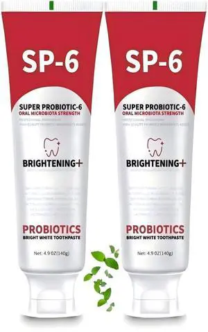 Sp-6 Probiotic,WhiteningToothpaste,ContainingProbiotic Whitening Fluorine-Free, Refreshing Mint Flavor, Whitening Toothpaste (2PC) Sp-6 Probiotic,WhiteningToothpaste,ContainingProbiotic Whitening Fluorine-Free, Refreshing Mint Flavor, Whitening Toothpaste (2PC)