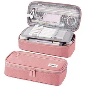 Large Pencil Case Aesthetic,Big Capacity Canvas Pencil Pouch with Zipper, Pencil Case for Women & Men, Marker Pen Case,Portable Stationery Pencil Bag for Office Pink Large Pencil Case Aesthetic,Big Capacity Canvas Pencil Pouch with Zipper, Pencil Case for Women & Men, Marker Pen Case,Portable Stationery Pencil Bag for Office Pink