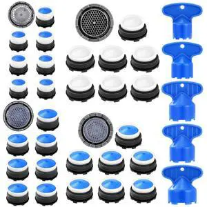 28 pcs Faucet Aerators with 5 Pcs Faucet Aerator Key Aerators Replacement Inserts for Sink M16.5 18.5 21.5 24 mm for Bathroom or Kitchen 28 pcs Faucet Aerators with 5 Pcs Faucet Aerator Key Aerators Replacement Inserts for Sink M16.5 18.5 21.5 24 mm for Bathroom or Kitchen