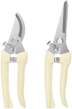 2Pcs Professional Pruning Shears (Include 1 Bypass Pruning Shears and 1 Straight Blade Garden Scissors) Premium Garden Shears for Trimming Flowers, Shaping Plants, Bonsai,hydroponics,herbs 2Pcs Professional Pruning Shears (Include 1 Bypass Pruning Shears and 1 Straight Blade Garden Scissors) Premium Garden Shears for Trimming Flowers, Shaping Plants, Bonsai,hydroponics,herbs